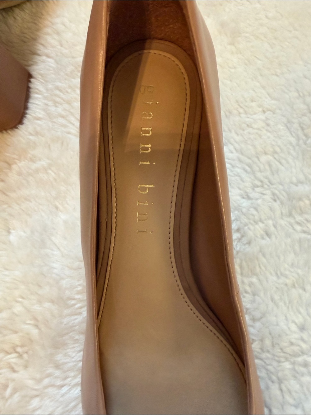 Gianni Bini Blush Nude Taupe Block Heel Pumps - Picture 6 of 8